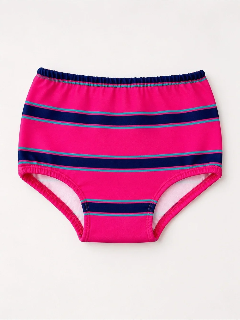 Ralph Lauren Pink & Navy Striped Bloomer Shorts – Baby Girls 6M